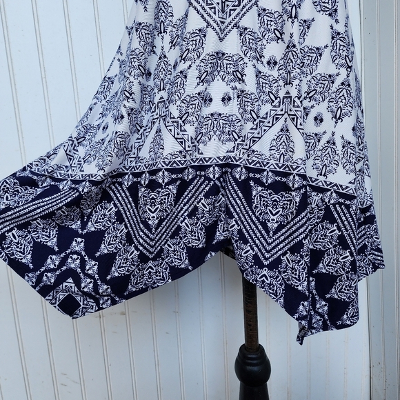 Apt 9 Intimates Paisley Geo Print Chemise Nightgown Lingerie Dress Navy Coral M - Picture 3 of 10